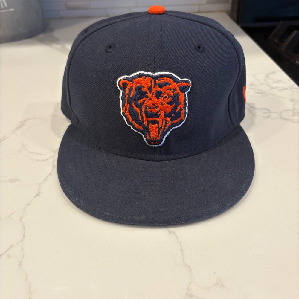 New Era Chicago Bears Navy Fitted Hat size 6 3/4